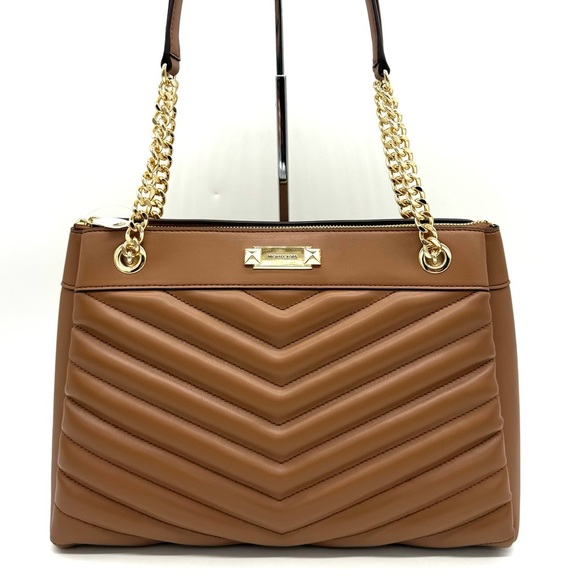 Michael Kors Whitney Medium Quilted Tote Bag Luggage (NWT) - Picture 1 of 11